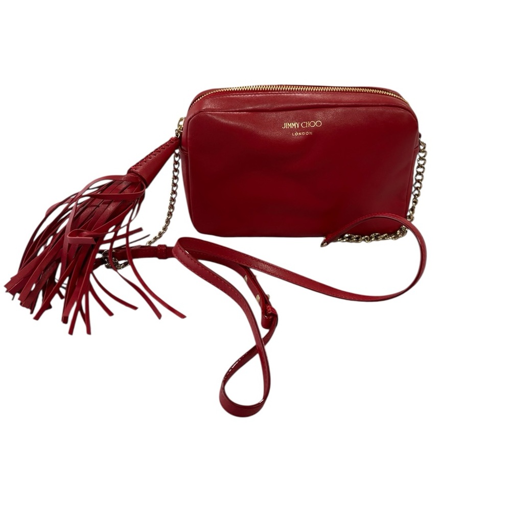 Jimmy Choo Athini Camera Calf Leather Bag Like New with dust-bag - Picture 2 of 9